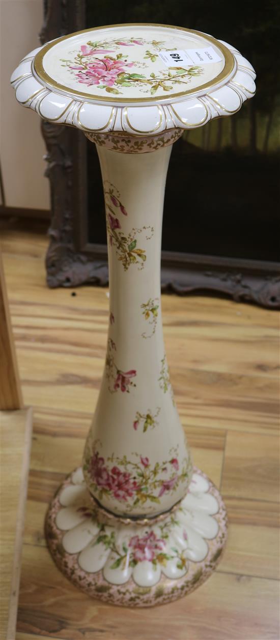 A Wedgwood floral jardiniere stand height 85.5cm